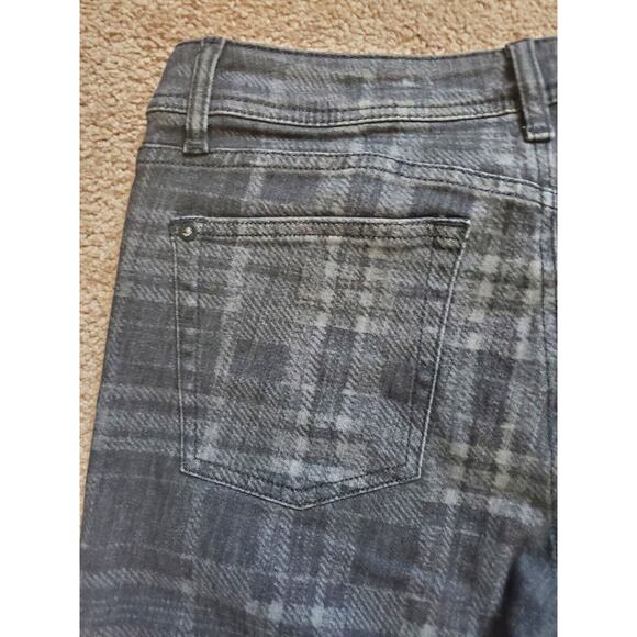 DL1961 Florence Instasculpt Skinny Jeans Dahlia Black Gray Plaid Denim, Size 29 - Picture 10 of 13